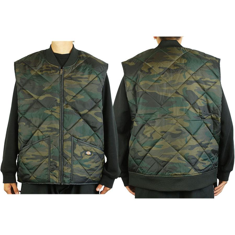 DICKIES ディッキーズメンズ ベストQUILTING VEST キルティングベストBLACK(ブラック) NAVY(ネイビー) CAMO(カモ)迷彩 紺 オリーブ 緑 黒 カモフラージュTATOO｜xxxtmw｜09