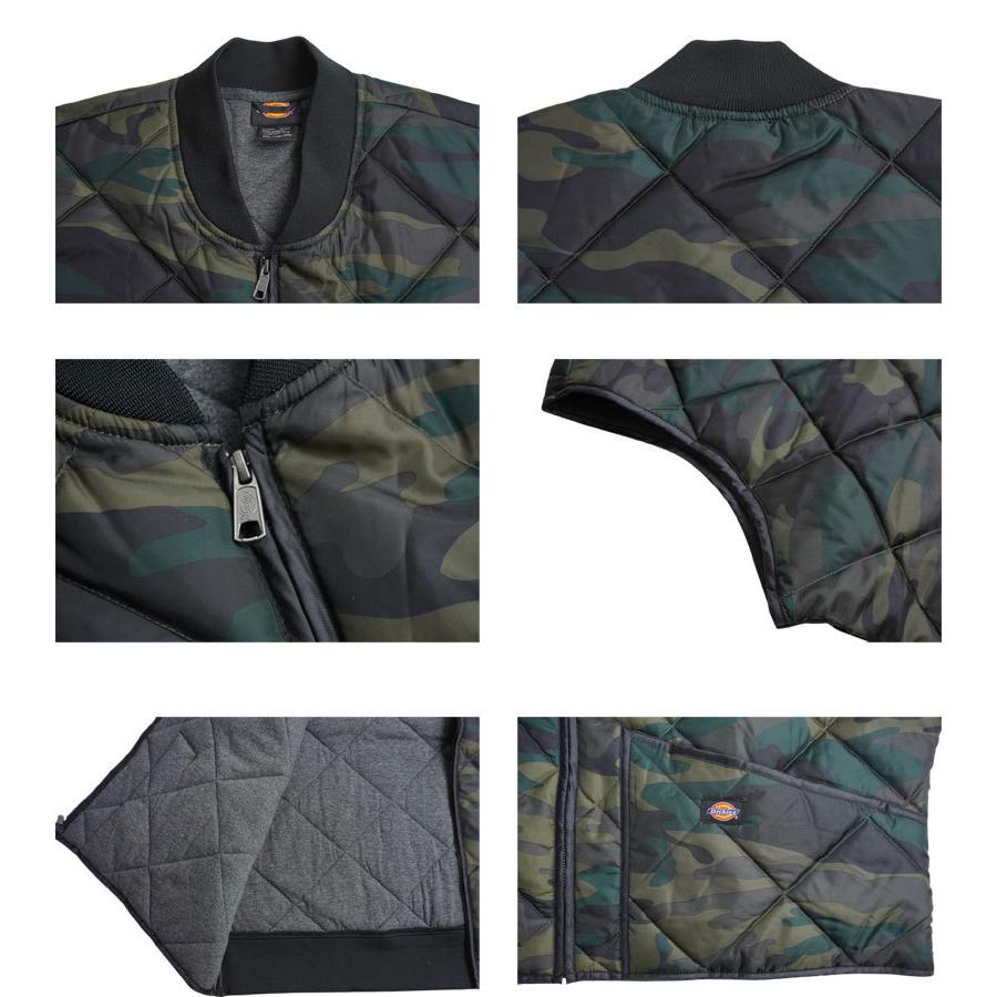 DICKIES ディッキーズメンズ ベストQUILTING VEST キルティングベストBLACK(ブラック) NAVY(ネイビー) CAMO(カモ)迷彩 紺 オリーブ 緑 黒 カモフラージュTATOO｜xxxtmw｜10