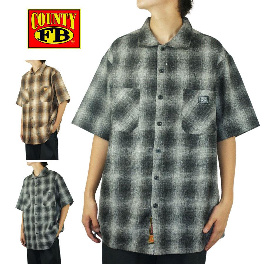 FB COUNTY エフビーカウンティーメンズ シャツSHORT SLEEVE WOOL SHIRTSショートスリーブ  ウールシャツBROWN/GREY/TAN（ブラウン/グレー/タン）BLACK/CHARCOAL/G  :fbc-m-stsvwool:THE-MATERIAL-WORLD - 通販