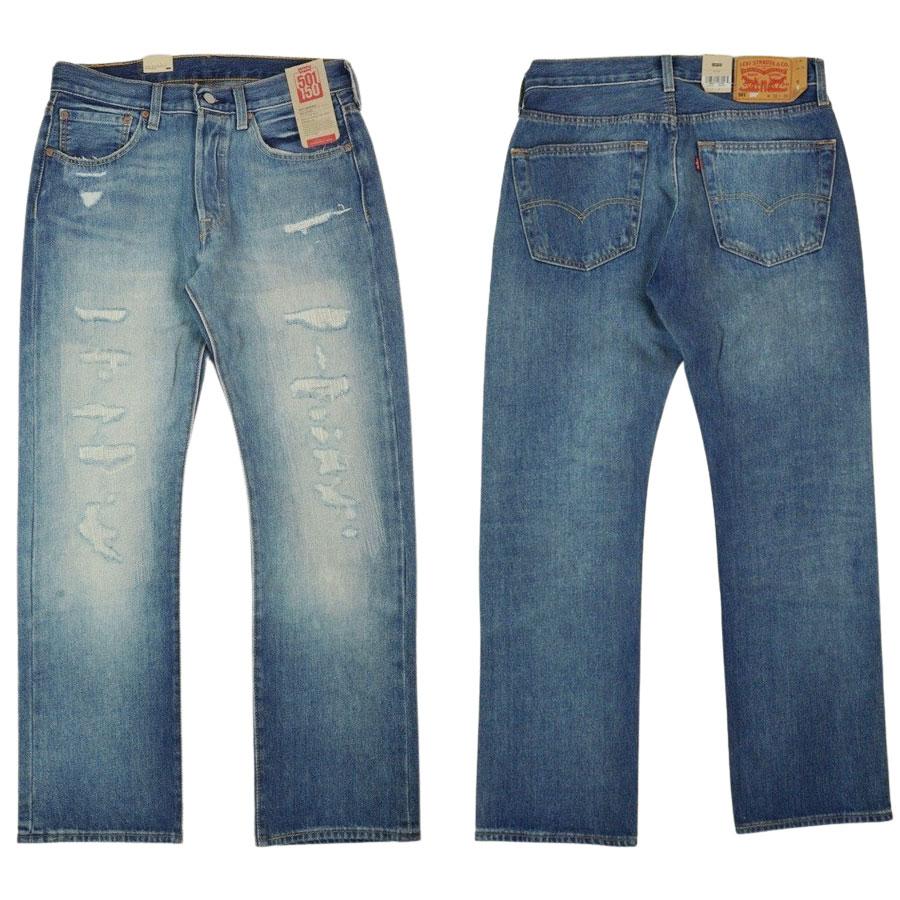 メンズ デニムパンツリーバイス LEVI'S501 150TH ANNIVERSARY ORIGINAL REPAIR501 150周年記念モデル オリジナル リペアWASH BLUE(ウォッシュブルー)限定 デニム｜xxxtmw｜04