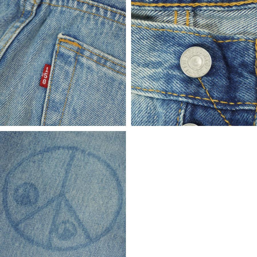 メンズ デニムパンツリーバイス LEVI'S501 150TH ANNIVERSARY ORIGINAL PEACEMARK501 150周年記念モデル オリジナル ピースマークWASH BLUE(ウォッシュブルー)限｜xxxtmw｜07