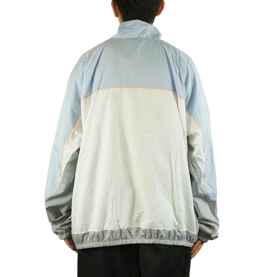 最安 オーバーサイズでストリート感のある着こなしもおすすめ ナイキ Nikeメンズサイズ ジャケットthrowback Jacketskyblue White Grey スカイブルーホワイトグレー ライトアウター 水色 白 灰色 ナイロン オレンジ ジャケット Savannah Osc Com