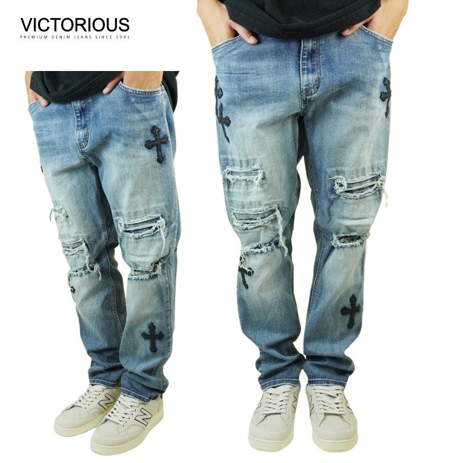 ビクトリアス VICTORIOUSメンズ パンツCROSS DENIM PANTSクロスデニム 