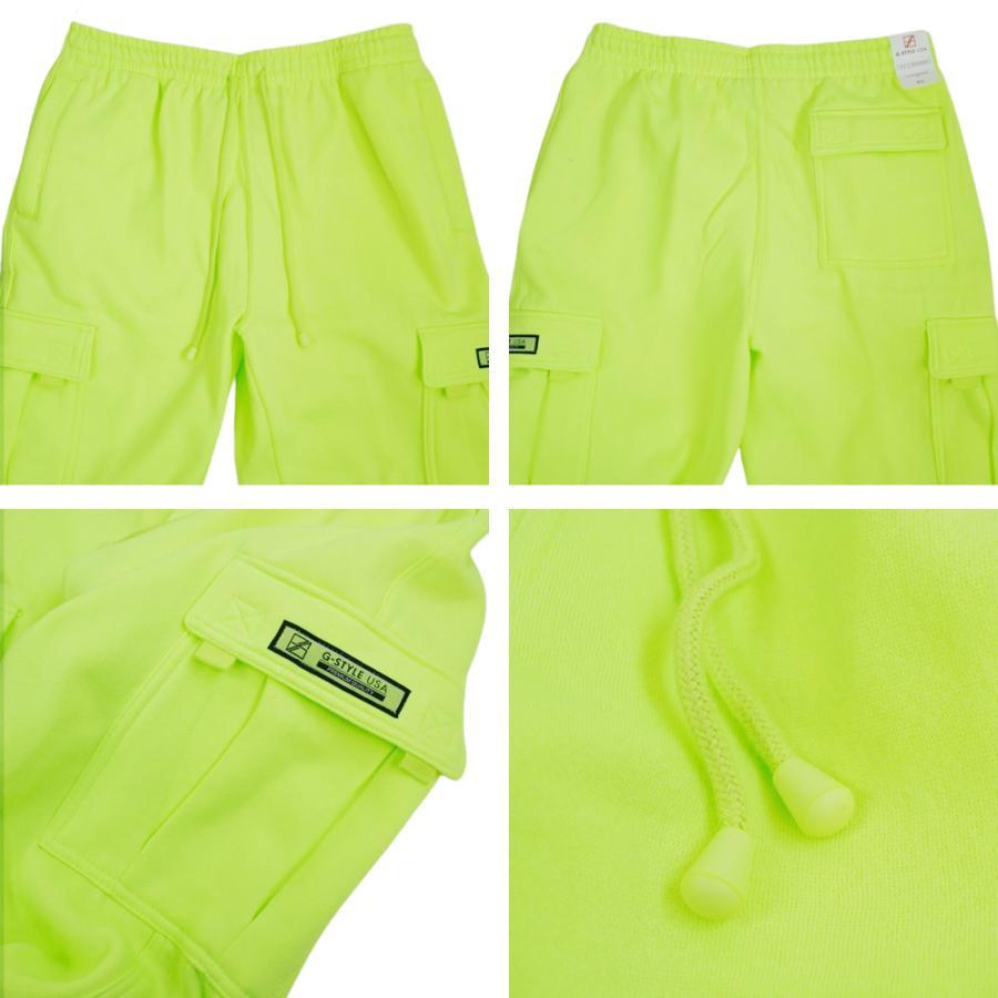 VICTORIOUS ビクトリアス GSTYLE USAメンズ カーゴパンツSWEAT CARGO PANTSスウェットカーゴパンツネオン