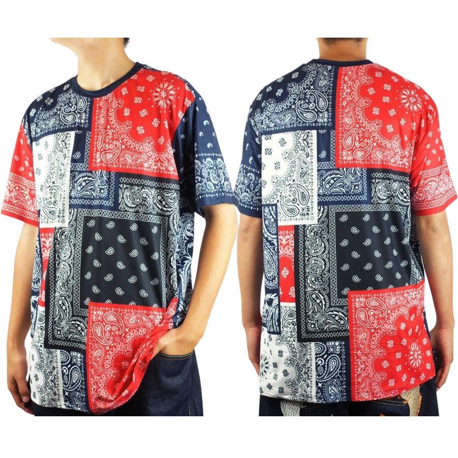 大特価 クリックポスト発送 Victorious ビクトリアスメンズ Tシャツpaisley Crewneck Teeペイズリー柄 クルーネック半袖black Multi ブラックマルチ Navy Red Dprd Jatimprov Go Id