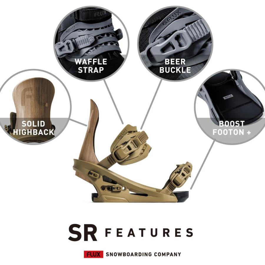 2024-25FLUX スノーボードビンディングSRブラック M FLUX BINDINGS 25-26 フラックス ビンディング BINDING SR