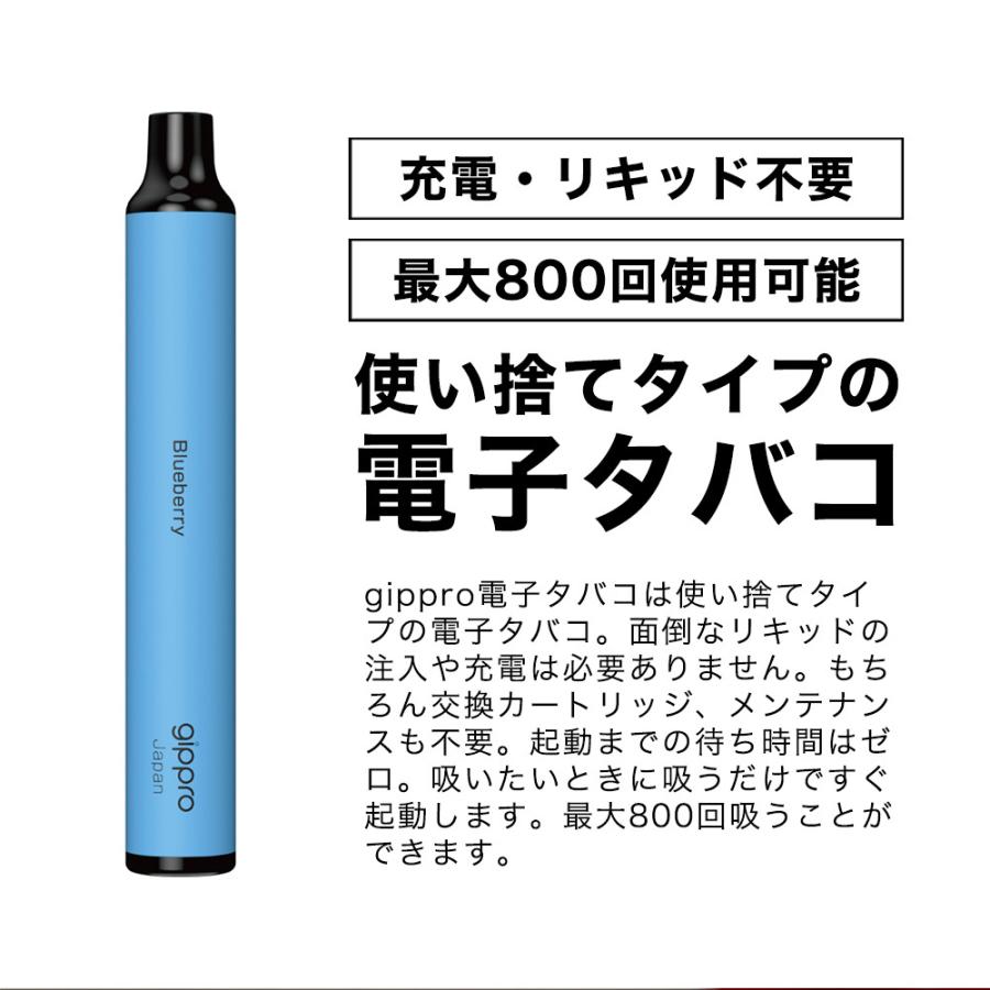 gippro 電子タバコ 使い捨て 2本セット 吸い比べ メンソール