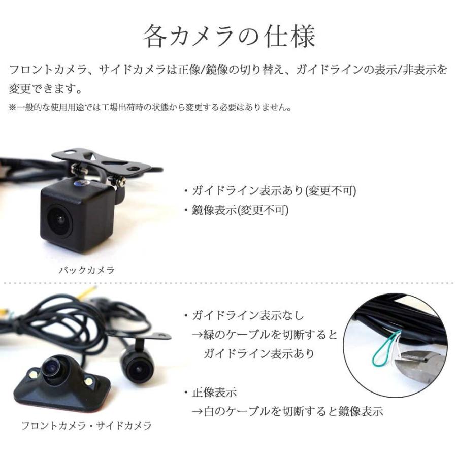 バックカメラ カメラ4台セット モニターセット360度 4.3インチ 12V 24V
