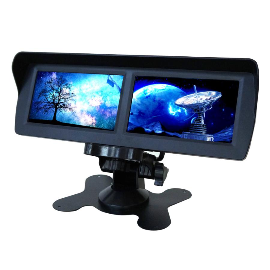 オンダッシュモニター 4.3インチ ツイン 二画面 バックモニター 4入力