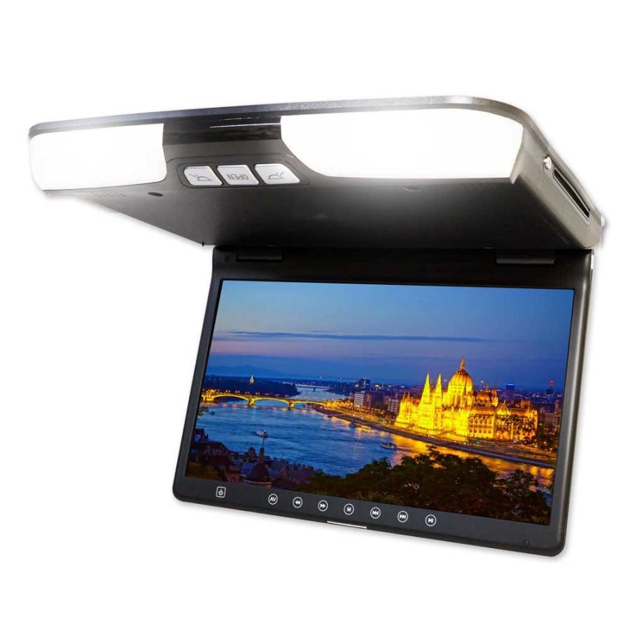 フリップダウンモニター 15.6インチ DVDプレーヤー FM HDMI 高画質