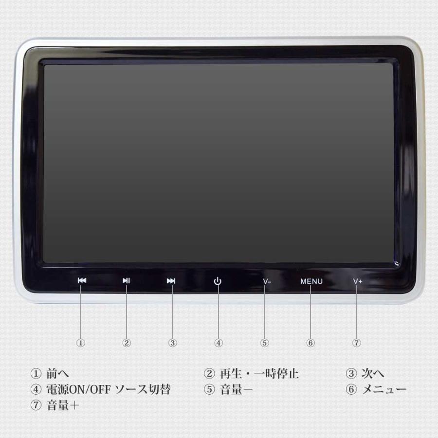 ヘッドレストモニター 2台セット 10.1インチ DVDプレーヤー dvd 後部