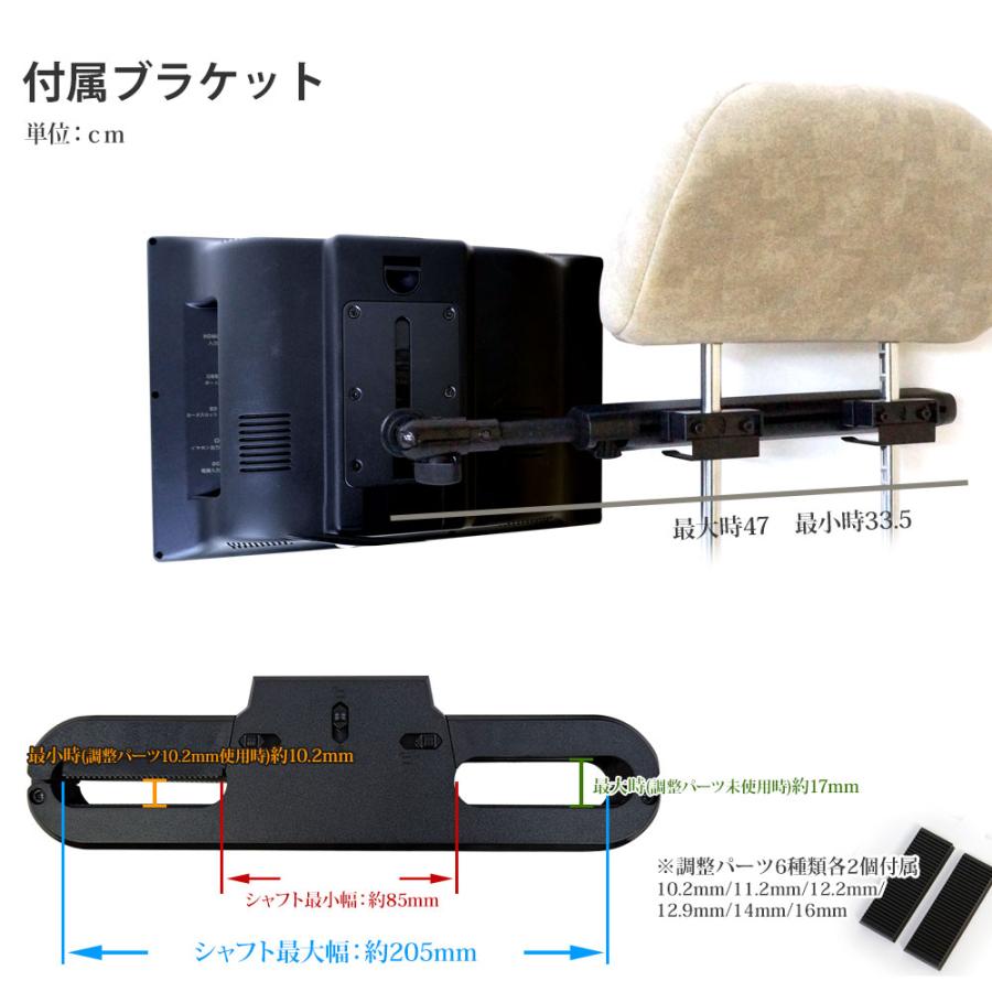ヘッドレストモニター 10.1インチ 車 DVDプレーヤー 後部座席 真ん中
