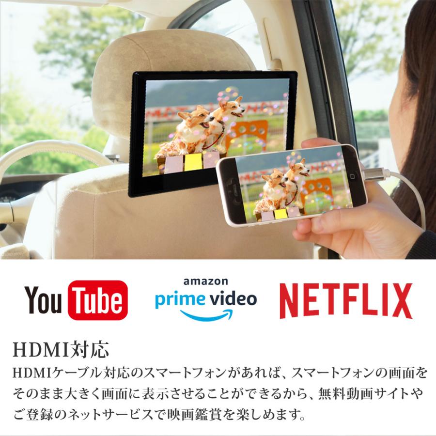 ヘッドレストモニター DVD内臓 DVDプレーヤー フロントスピーカー HDMI
