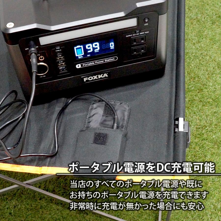 ポータブル電源 ソーラーパネル付キャンプテーブル 2点セット 444wh 120000mAh ソーラー60W 単結晶 家庭用蓄電池 防災グッズ 送無  XAA374XO831｜xzakaworld｜06