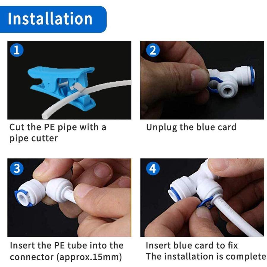 Wpersuvv 激安 新作 1 4quot Odクイック接続 4quot プッシュフィット継手 Ro浄水器用継手 浄水器ディスペンサーお To