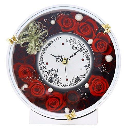 保障できる ラッピング済み花時計 シック ラグジュアリー ギフト おしゃれ 両親 プレゼント 結婚式 時計 ローズ プリザーブドフラワー アレンジメント 時間指定不可 Kuljic Com