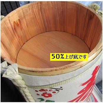 鏡開きセット酒樽（空樽）＋木槌沢の鶴36l詰め上底18l
