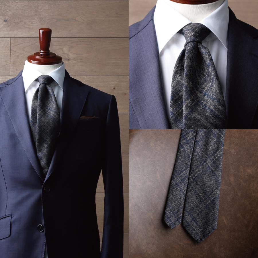 ネクタイ ウール シルク カシミヤ セッテピエゲ イタリアンウール 限定