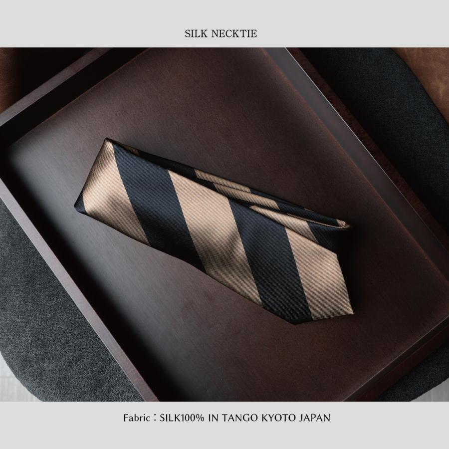 ネクタイ ブランド おしゃれ シルク 二段 ストライプ ハイ