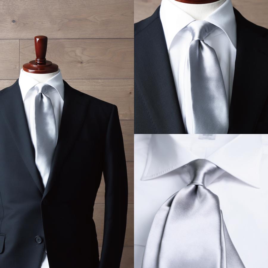 ネクタイ シルク フォーマル ソリッド 高級サテン 結婚式