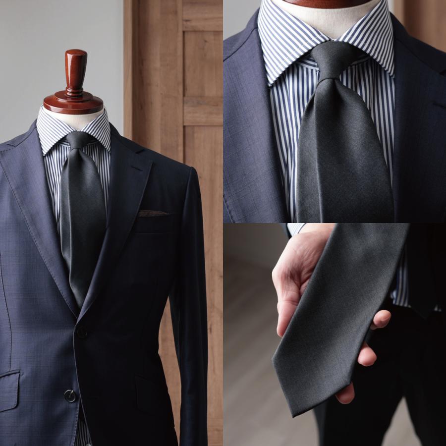 【✨極美品✨】Ermenegildo Zegna ネクタイ ブラック ソリッド ネクタイ ウール 高級 プレミアム Zegna ゼニア ライトトラベラー