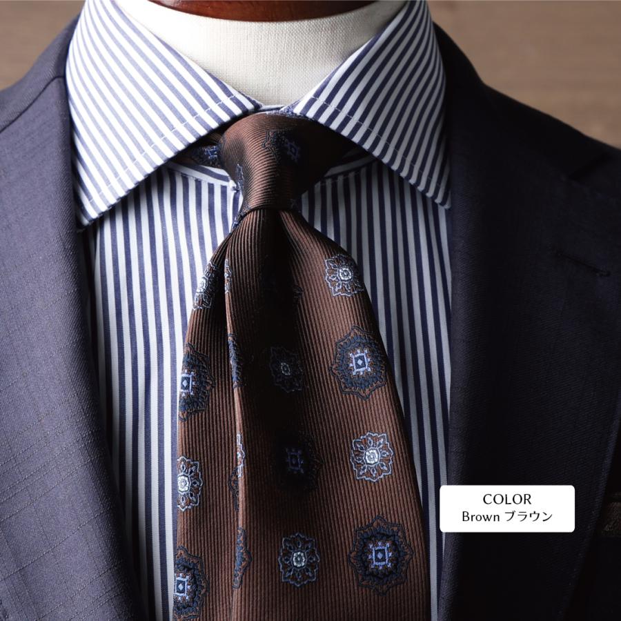 ネクタイ シルク ハイクオリティ 大柄小紋 2Colors 日本製