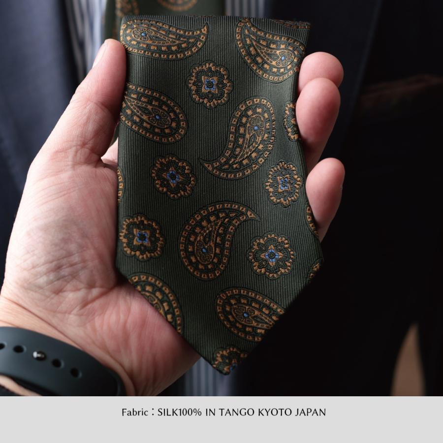 ネクタイ シルク ペイズリー ハイクオリティ 日本製 おしゃれ 長め