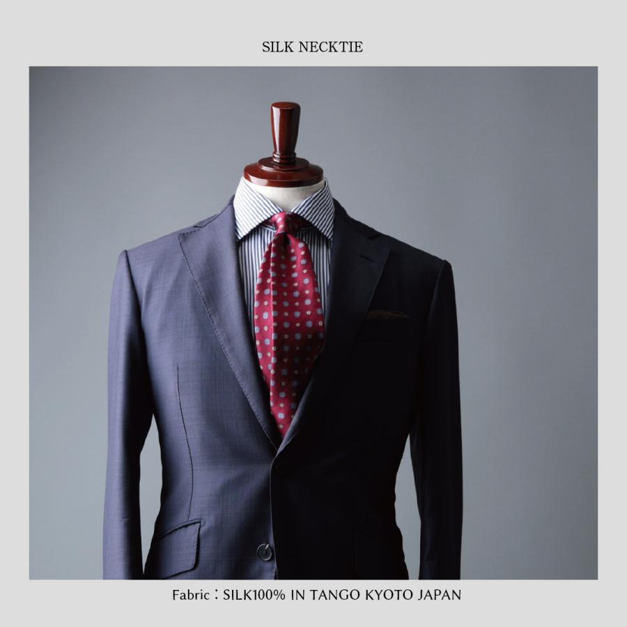 ネクタイ プレミアム シルク 100% サテン 小紋A 2colors ハイ
