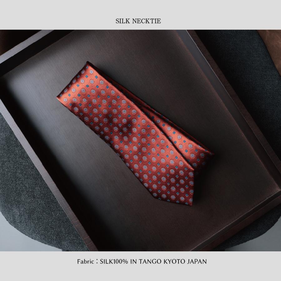 本物シルク100% 4点セット ネクタイ プレミアム シルク 100% サテン 小紋B 3colors ハイ