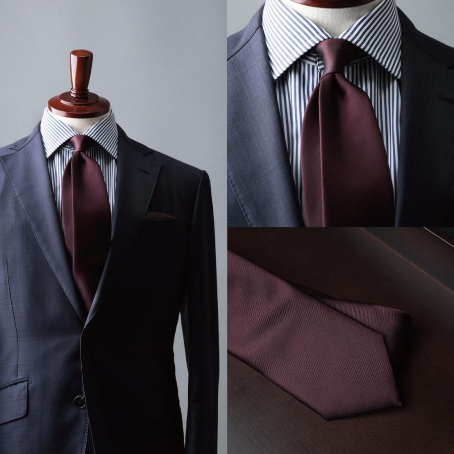 ネクタイ ブランド 無地 ハイクオリティ 綾織 ソリッド シルク 100