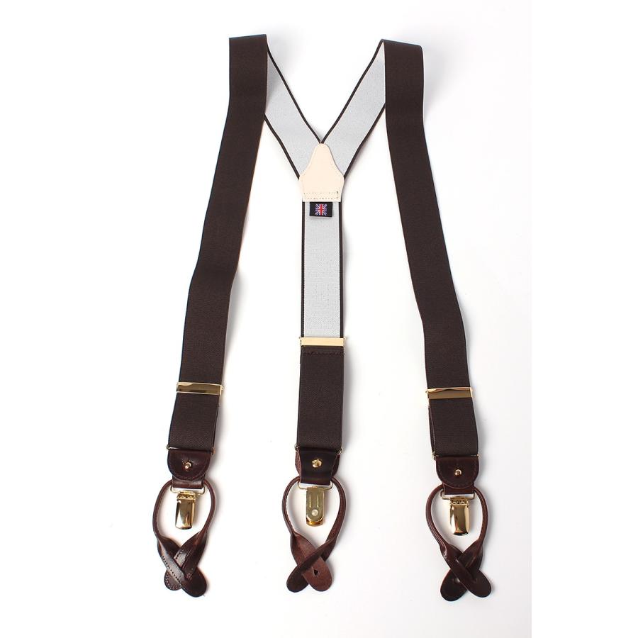 albert thurston（アルバートサーストン） サスペンダー ブラウン 無地