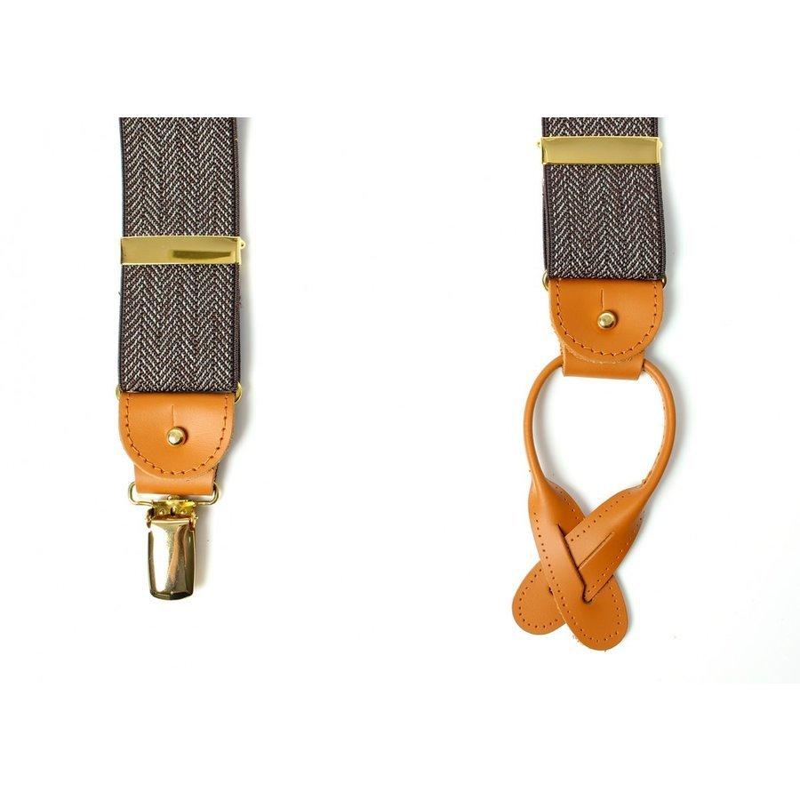  THURSTON サスペンダー ブラウン/ホワイト ALBERT THURSTON アルバートサーストン サスペンダー Brown Tan