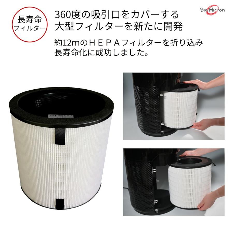 バイオミクロン 総合除去率99% 空気清浄機 バイオミクロンサークルPRO