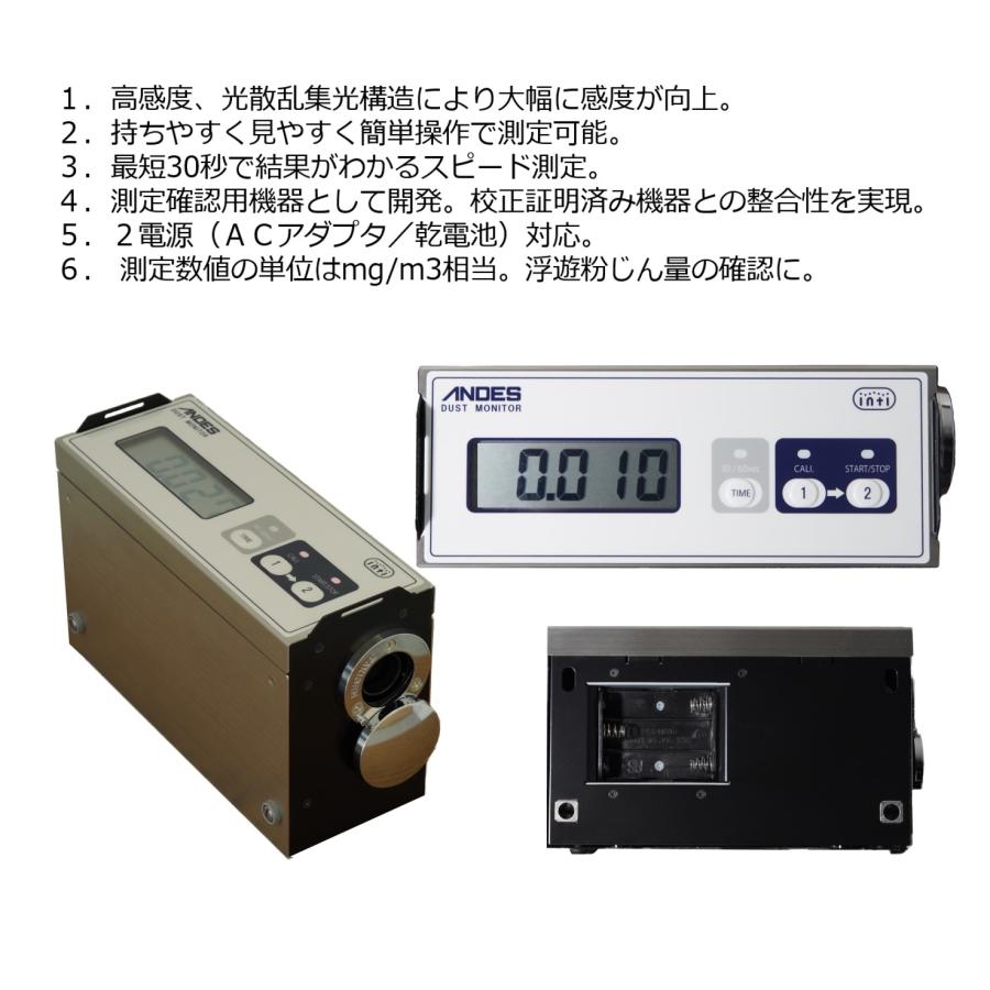 粉じんモニター ME-C102A  粉じん測定器 工事現場 粉塵 環境測定  業務用機器 アンデス電気の画像