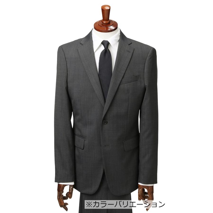 【洋服の青山】春夏 ネイビー系 スタイリッシュスーツ【ツーパンツ】 メンズ ビジネス ウォッシャブル 細身体 スリム 標準体 長袖の画像