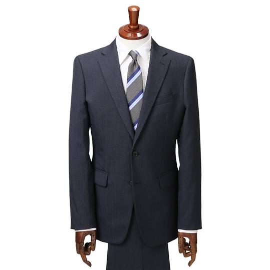 【洋服の青山】春夏 ネイビー系 スタイリッシュスーツ【ツーパンツ】 メンズ ビジネス ウォッシャブル 細身体 スリム 標準体 長袖の画像
