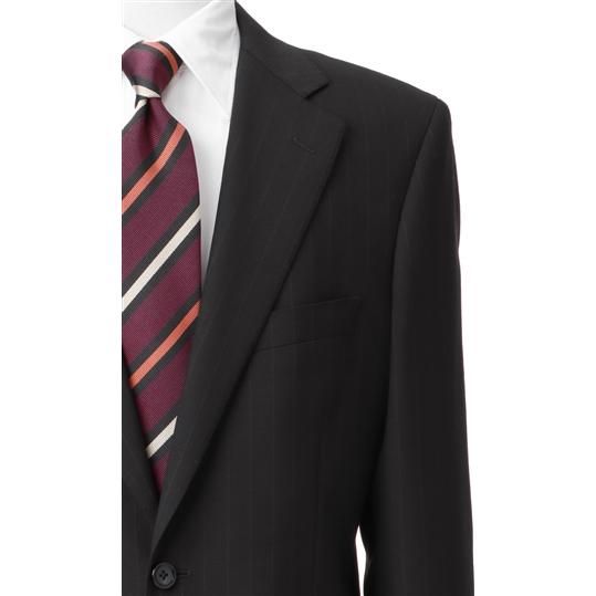 【洋服の青山】オールシーズン ネイビー系 スタンダードスーツメンズ ビジネス ストレッチ ウォッシャブル 調温調湿 透湿速乾 消臭 シワ抑制 標準体 長袖の画像