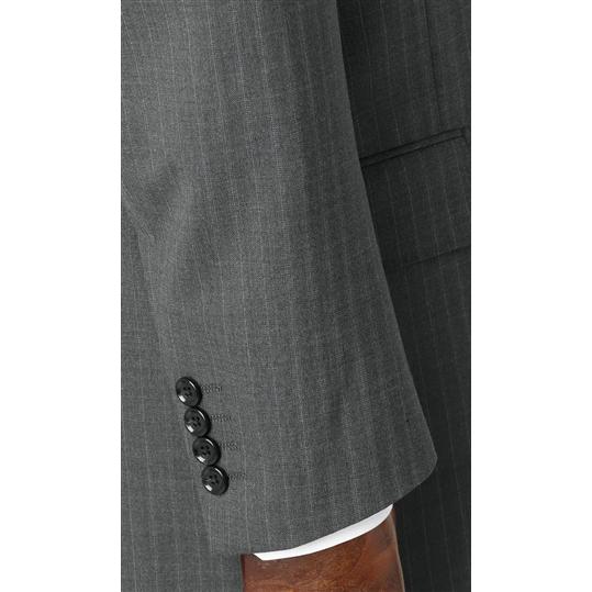 【洋服の青山】オールシーズン グレー系 スタンダードスーツ【ツーパンツ】 メンズ ビジネス ストレッチ ウォッシャブル 標準体 調温調湿 透湿速乾 消臭の画像