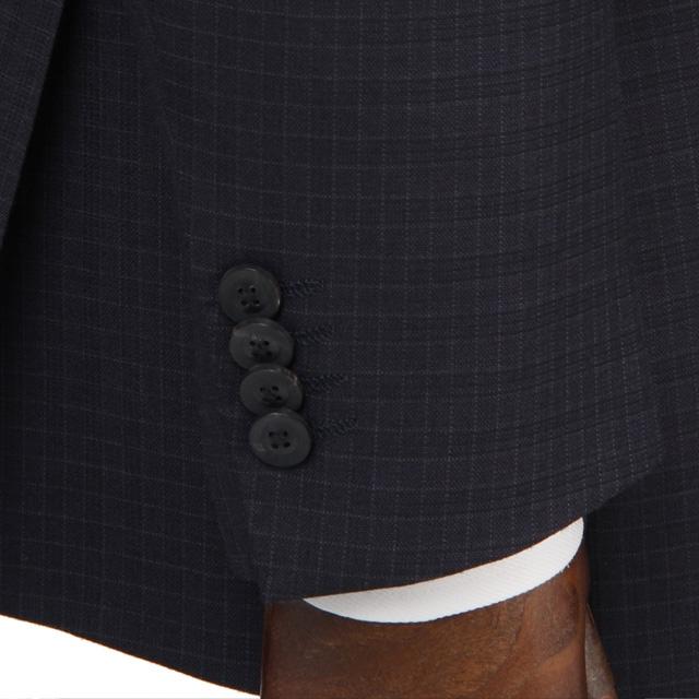 プレミアム スーツ メンズ スタンダード 2つボタン 高級感 極上 大人 紳士 男性 ネイビー 紺 春夏 ビジネススーツ 昇進 40代 50代 Savile Row