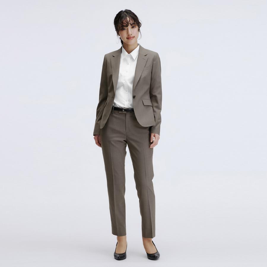 AOYAMA 【洋服の青山】裾上げ済み テーパードパンツ 春夏秋冬 ベージュ