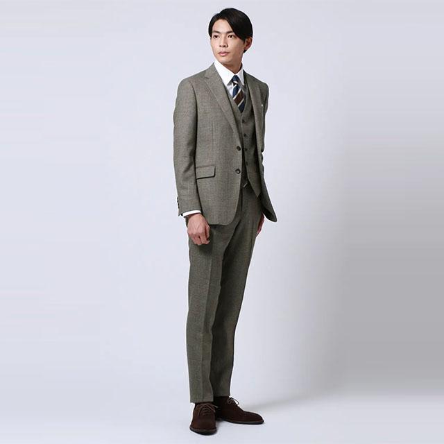 AOYAMA 【洋服の青山】スリーピース ベスト付 スーツ メンズ スリム