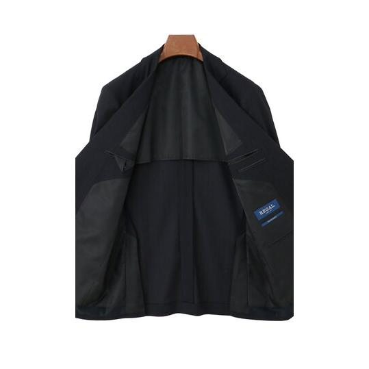 【洋服の青山】肩くるしくないスーツ メンズ スタンダード 春夏 ネイビー 紺 ストライプ 洗える ストレッチ 動きやすい シワになりにくい サイドベンツ ビジネスの画像