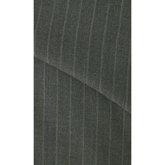 【洋服の青山】ウール100% ALFRED BROWN アルフレッドブラウン プレミアム スーツ メンズ ゆったり スタンダード 春夏 グリーン 緑 ストライプ シングル 2ボタンの画像
