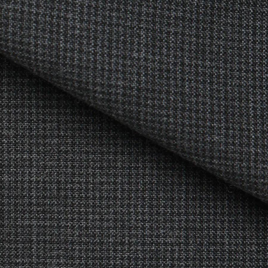 【洋服の青山】プレミアム ALFRED BROWN Fine Worsted ウール100% スーツ メンズ ゆったり 春夏 グレー 千鳥格子 大きいサイズ 2ボタン 本台場 インポート生地の画像
