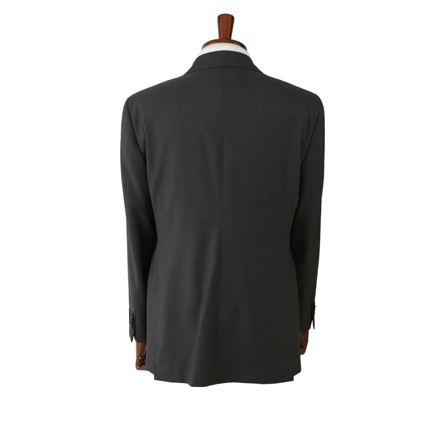 【洋服の青山】プレミアム ウール100％ カノニコ Super110's スーツ メンズ スリム 春夏 グレー 灰色 無地 ビジネス オフィス 通勤 出張 営業 式典 フォーマルの画像