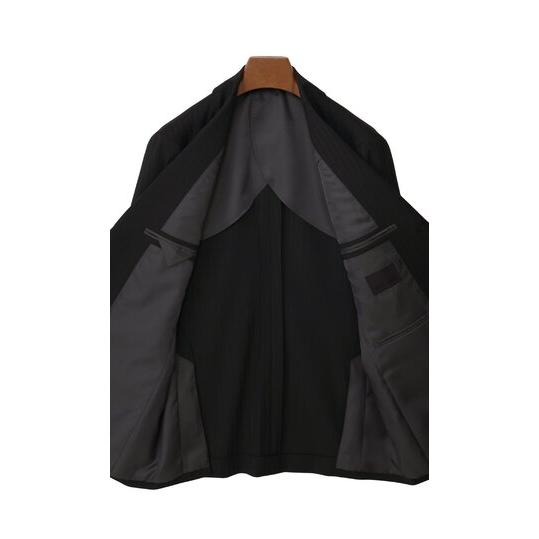 【洋服の青山】スリーピース ベスト付き スーツ メンズ 春夏秋冬 チャコールグレー ストライプ 3ピース 3ボタン段返り ワンタック ストレッチ 動きやすい 通勤の画像