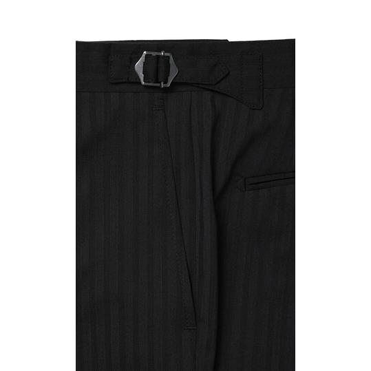 【洋服の青山】スリーピース ベスト付き スーツ メンズ 春夏秋冬 チャコールグレー ストライプ 3ピース 3ボタン段返り ワンタック ストレッチ 動きやすい 通勤の画像