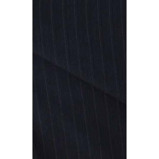 【洋服の青山】スリーピース ベスト付き スーツ メンズ 春夏秋冬 ネイビー 紺 ストライプ 3ピース 3ボタン段返り ワンタック ストレッチ 動きやすい ビジネスの画像