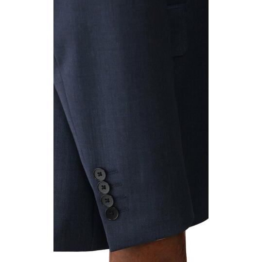 【洋服の青山】スリーピース スーツ メンズ スリム 春夏秋冬 オールシーズン ブルー 青 3ピース ベスト 付き 2ボタン センターベント ノータック 大きいサイズの画像