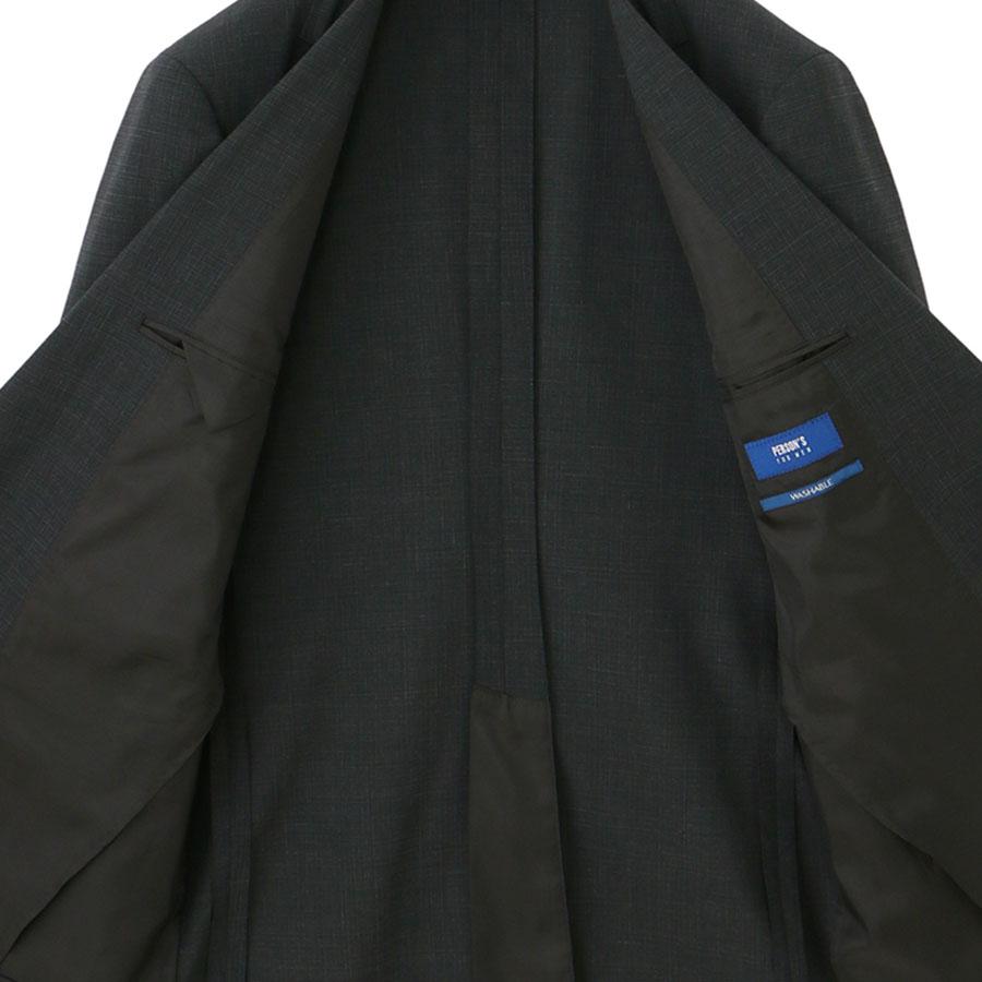 【洋服の青山】ツーパンツ 涼しい スーツ メンズ スタイリッシュ 盛夏 グレー 灰色 接触冷感 冷たい ストレッチ 動きやすい ビジネス 通勤 出張 営業 外回りの画像